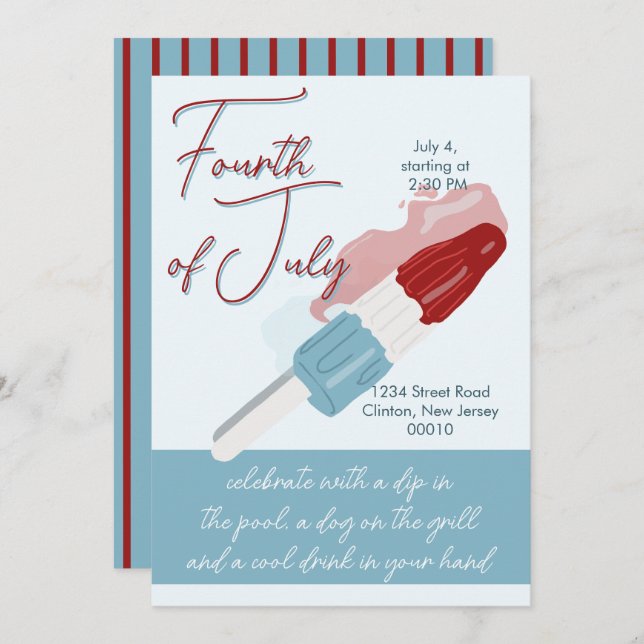 Fourth of July Invitation (Front/Back)