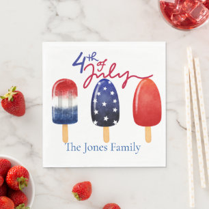 Fourth of July - July 4th Chill with Us  Napkin