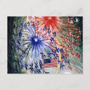 Fourth of July, Number 1, fine art painting Postcard