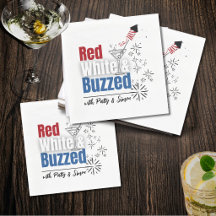 Fourth of July  or Memorial Day Napkins