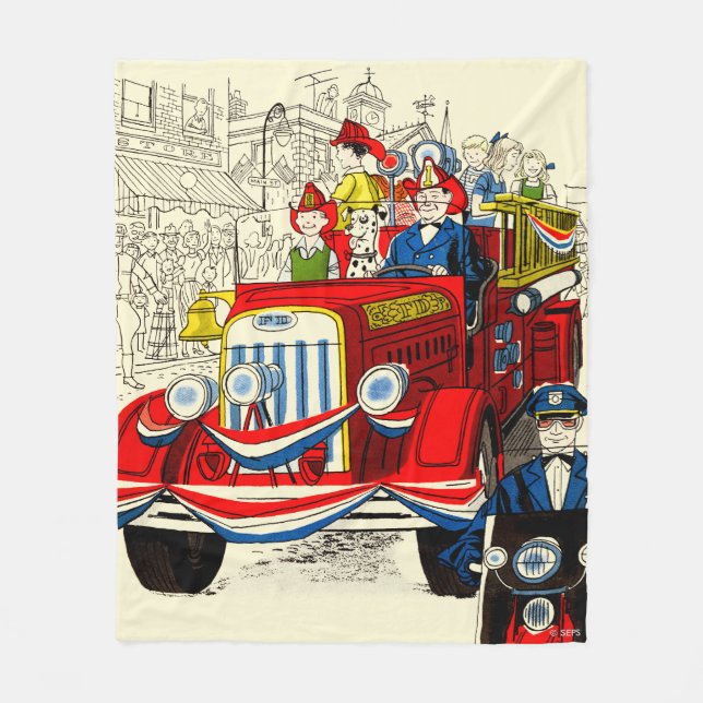 Fourth of July Parade Fleece Blanket (Front)