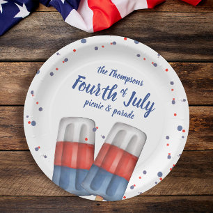 Fourth of July Party Custom Summer Paper Plate