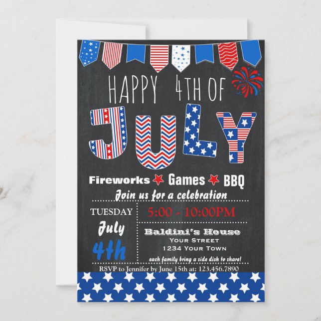 Fourth of July Party Invitation (Front)