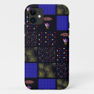 Fourth of July Patchwork Pattern - July 4th Case-Mate iPhone Case