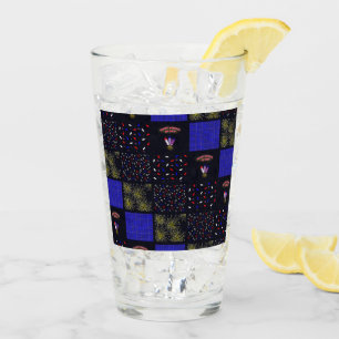 Fourth of July Patchwork Pattern - July 4th Glass