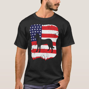 Fourth Of July Patriotic American Flag Rottweiler T-Shirt