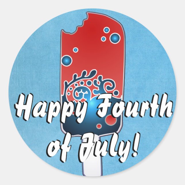 Fourth of July Popsicle Stickers (Front)