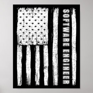 Fourth Of July Shirts For Men Funny Software Engin Poster