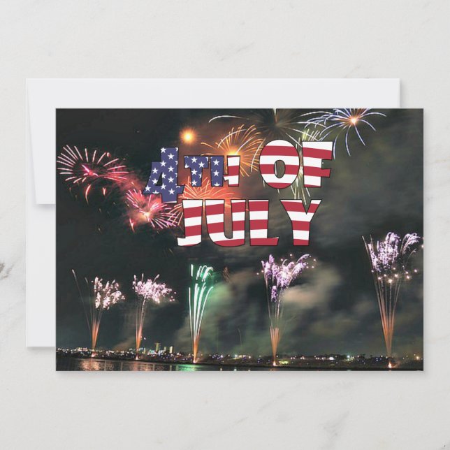 Fourth of July Spectacular Fireworks Card (Front)