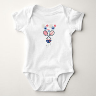 Fourth of July Tennis T-Shirt Baby Bodysuit Design