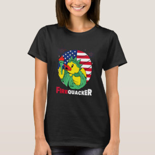 Fourth Of July Usa Patriotic Firecracker Rubber Du T-Shirt