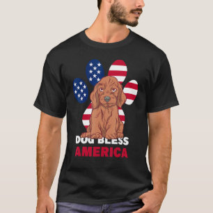 Fourth Of July Usa Patriotic Puppy Dachshund T-Shirt