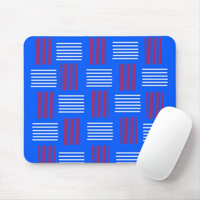 Fourth of July Weave  Mouse Pad (With Mouse)