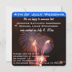 Fourth of July Wedding Announcement