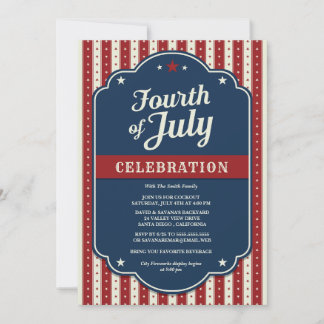 Fourth of Juy Celebration Invitation