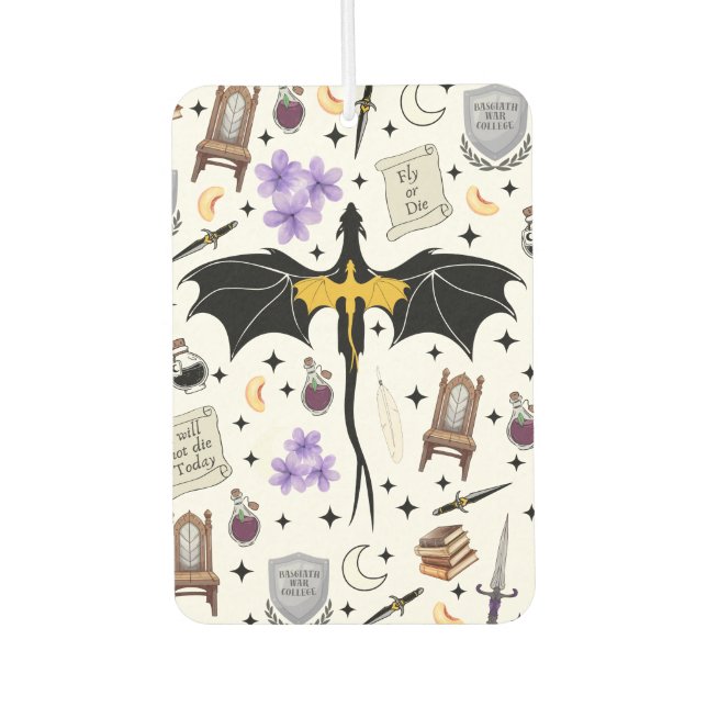 Fourth Wing Romantasy Book Reader Air Freshner Car Air Freshener (Front)
