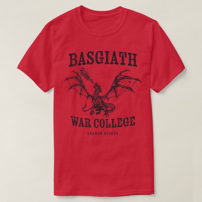 Fourth Wing Romantasy Fantasy YA Dark Academia boo T-Shirt (Design Front)