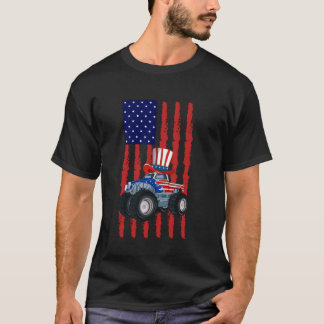 Fouth Of July Monster Truck Firecrackers USA July  T-Shirt