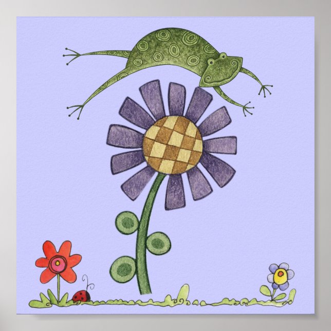 fower and frog poster (Front)