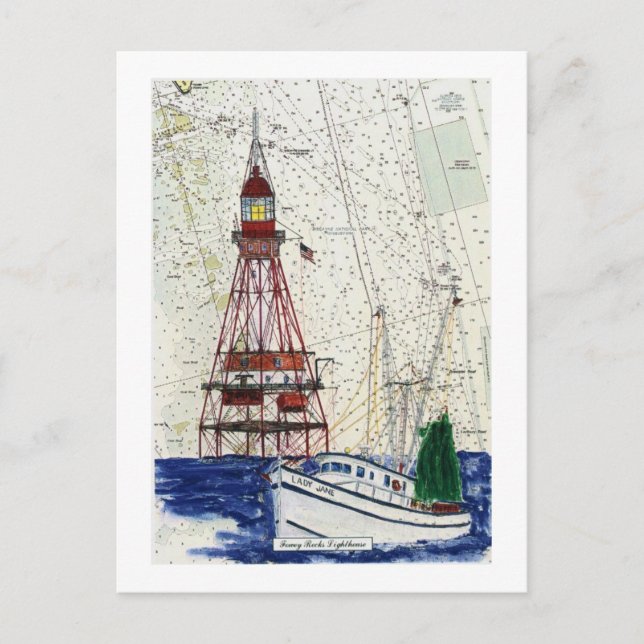 Fowey Rocks Postcard (Front)