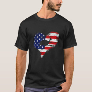 Fowl Bird American Flag Heart Usa Patriotic Pride T-Shirt