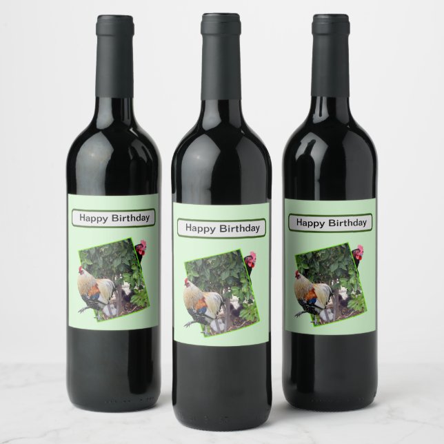 **"Fowl Play: Chicken Hide-and-Seek in 3D"** Wine Label (Bottles)