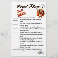 Fowl Play Truth or Deer Thanksgiving 