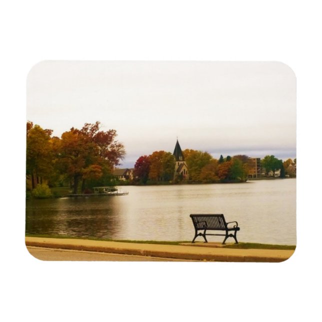 Fowler Lake in Autumn, WI Magnet (Horizontal)