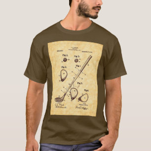 Fowlers 1910 Golf Club Patent Art T-Shirt
