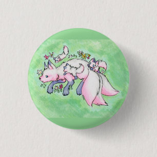 Fox  3 cm round badge