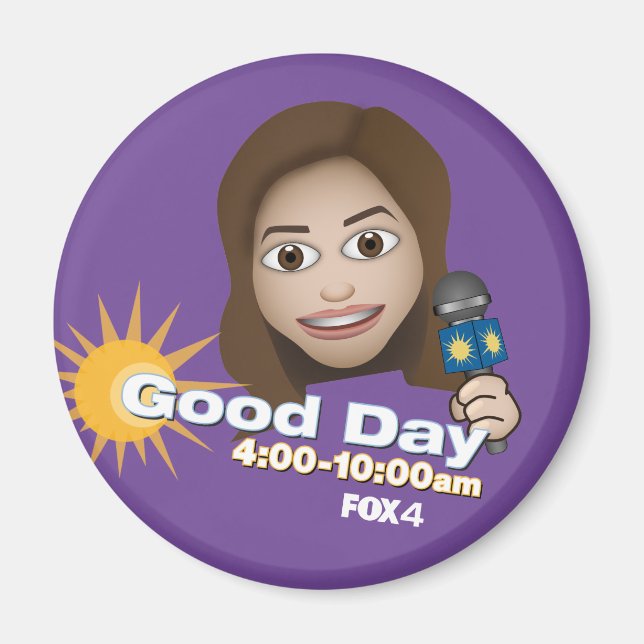 FOX 4 Good Day Emoji Hanna Refrigerator Magnet (Front)