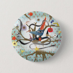 Fox 6 Cm Round Badge