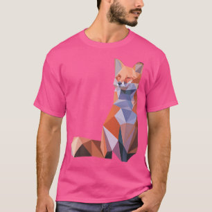 Fox Abstract Polygon Art Cool Geometric Wild Anima T-Shirt