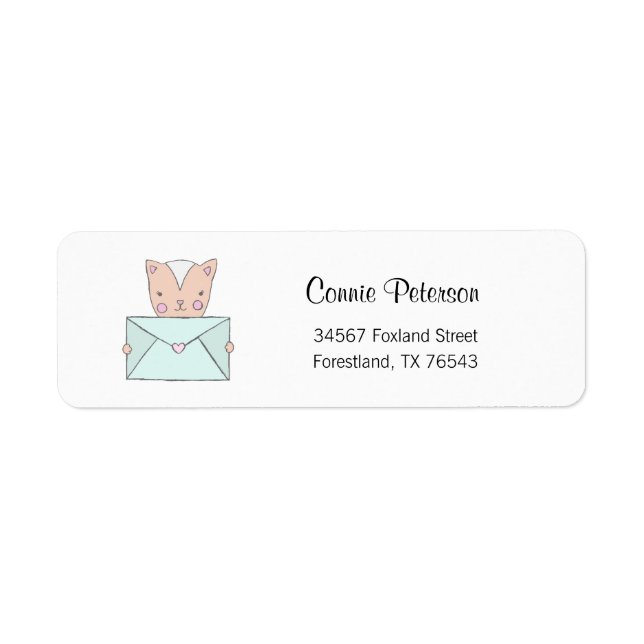 Fox Address Labels, Animal Address Stickers (Front)
