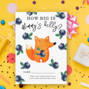 Fox and blueberries - how big is mummy's belly enclosure card