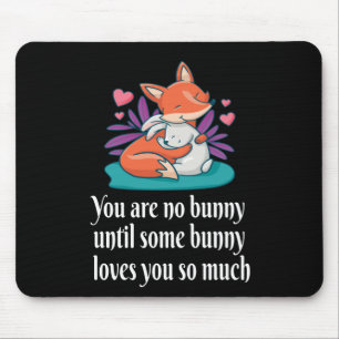 Fox And Bunny Couple Love Peace Friends Mouse Pad