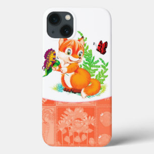 fox and butterfly iPhone 13 case
