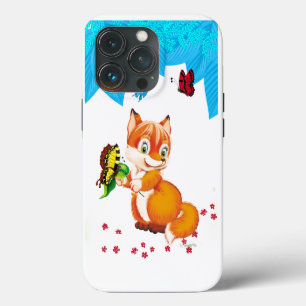 fox and butterfly iPhone 13 pro case