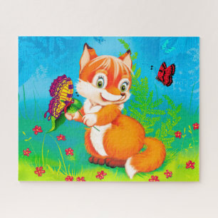 fox and butterfly jigsaw puzzle