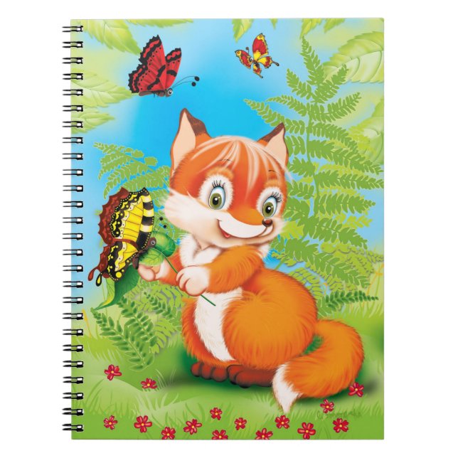 fox and butterfly notebook (Front)