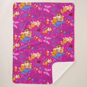 fox and butterfly sherpa blanket