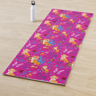 fox and butterfly yoga mat