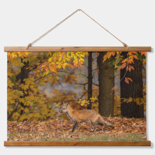 Fox And Colourful Foliage Hanging Tapestry