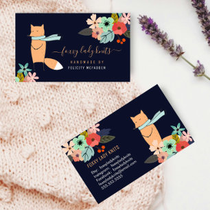 Fox and Floral Small Business Card