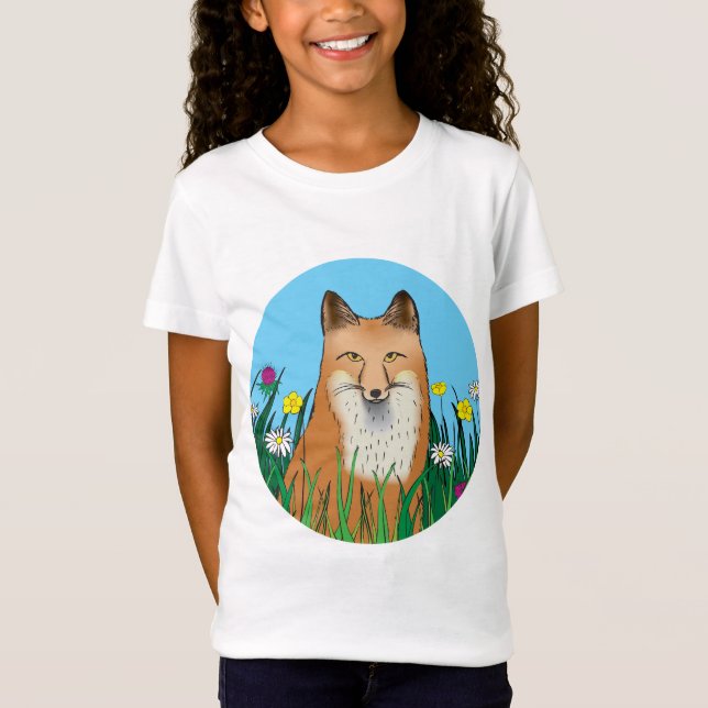Fox and Flowers T-Shirt (Front)
