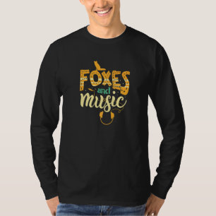Fox And Music Wildlife Nature Forest Animal T-Shirt