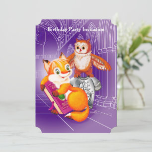 fox and owl invitation
