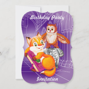 fox and owl invitation