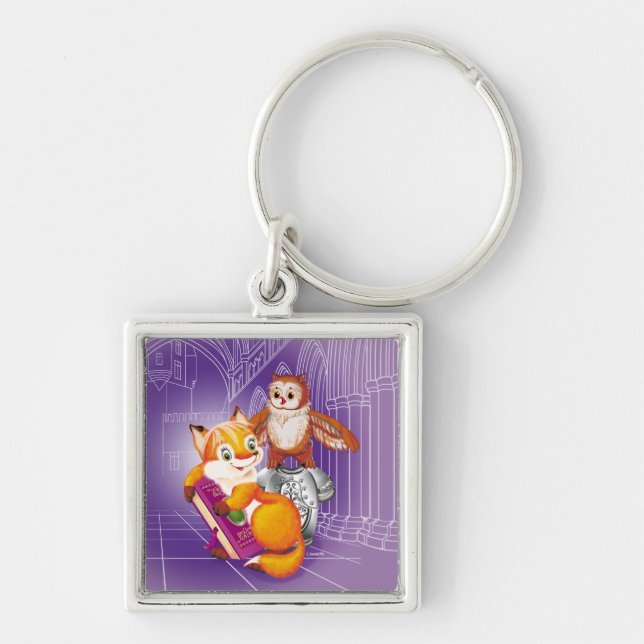 fox and owl key ring (Front)