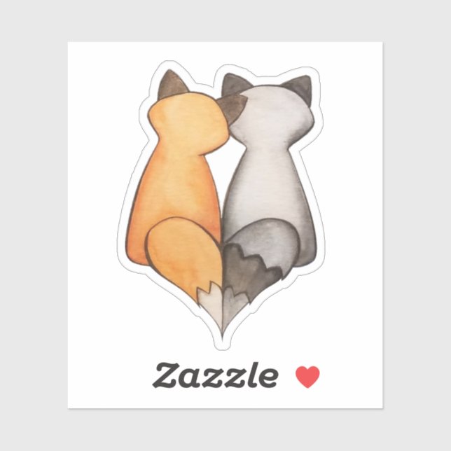 Fox and Racoon Sticker (Sheet)